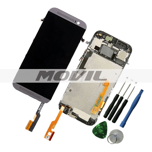Black for htc one m8 display lcd digitizer screen For htc m8 lcd touch screen display replacement with frame
